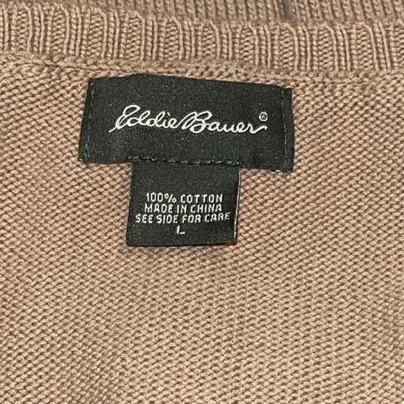 Eddie Bauer Tan Knit Cardigan - Picture 3 of 6